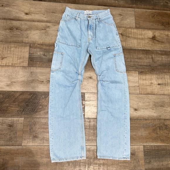 THE ATTICO Ben high rise denim cargo pants in blue - Picture 3 of 8